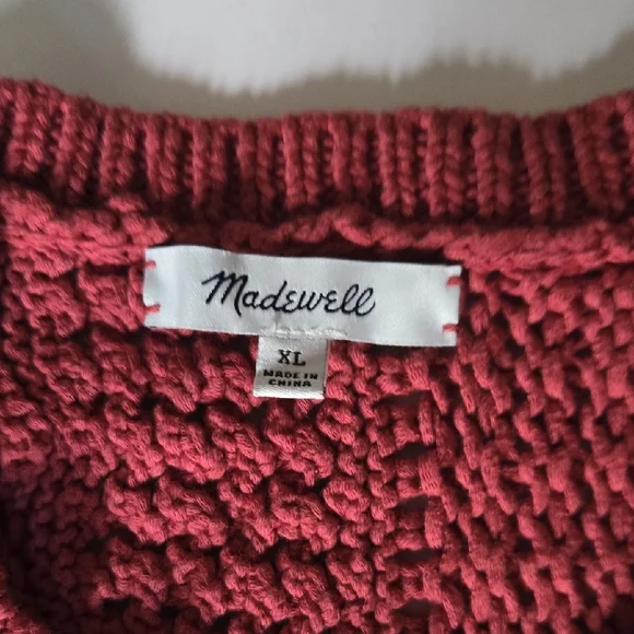 Madewell Crochet Crop Knit Sweater - XL - Picture 5 of 7